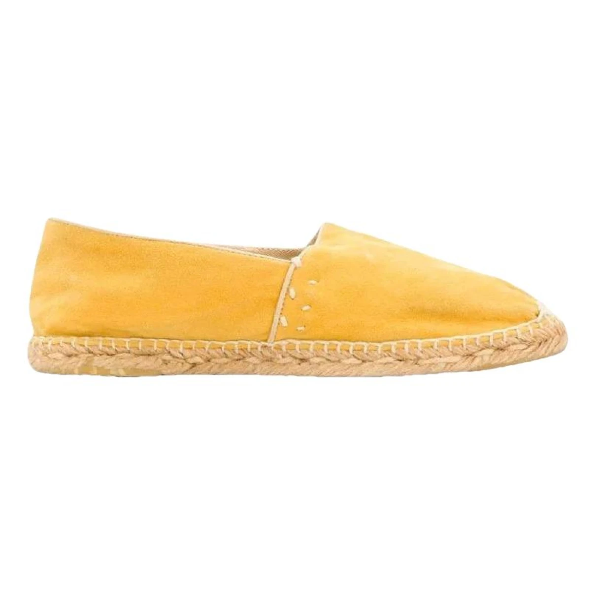 Pre-owned Gucci Cloth Espadrilles In Yellow