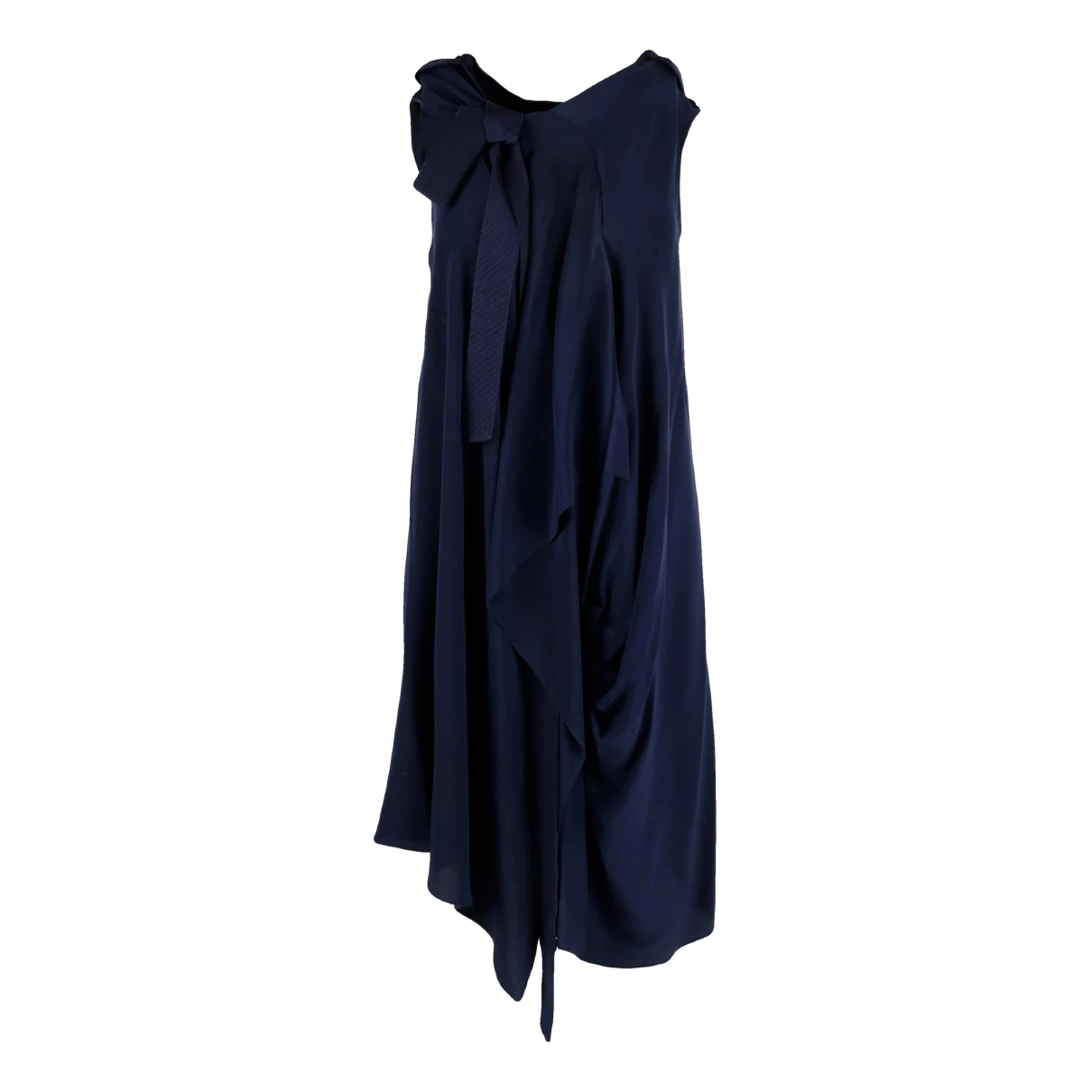 Pre-owned Moschino Silk Dress In Blue