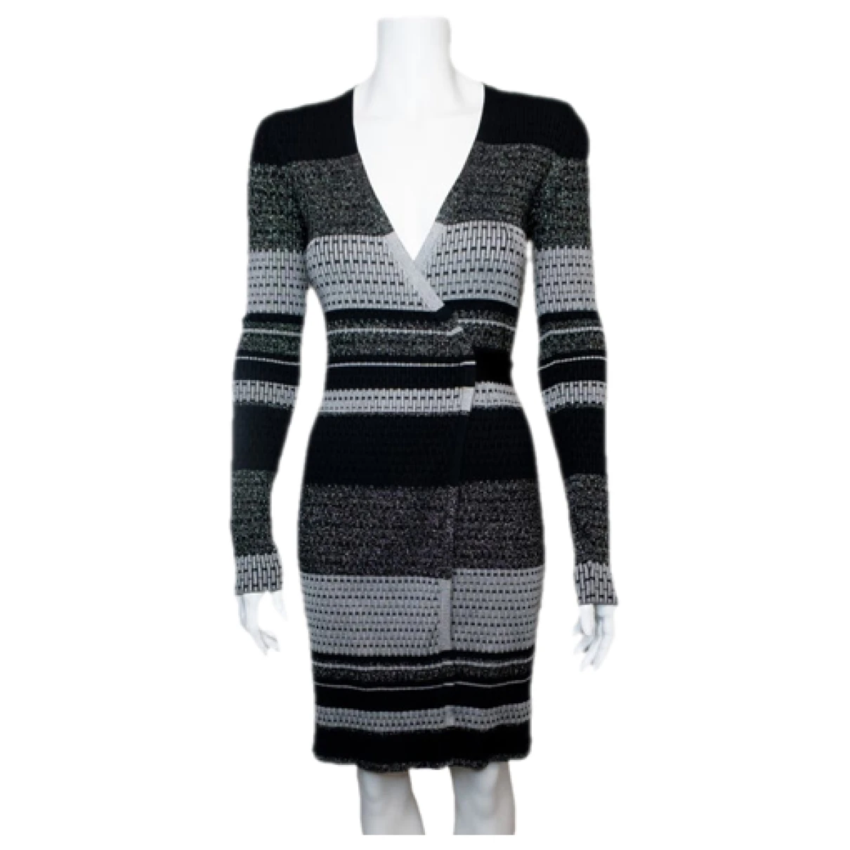 Pre-owned Diane Von Furstenberg Mid-length Dress In Metallic