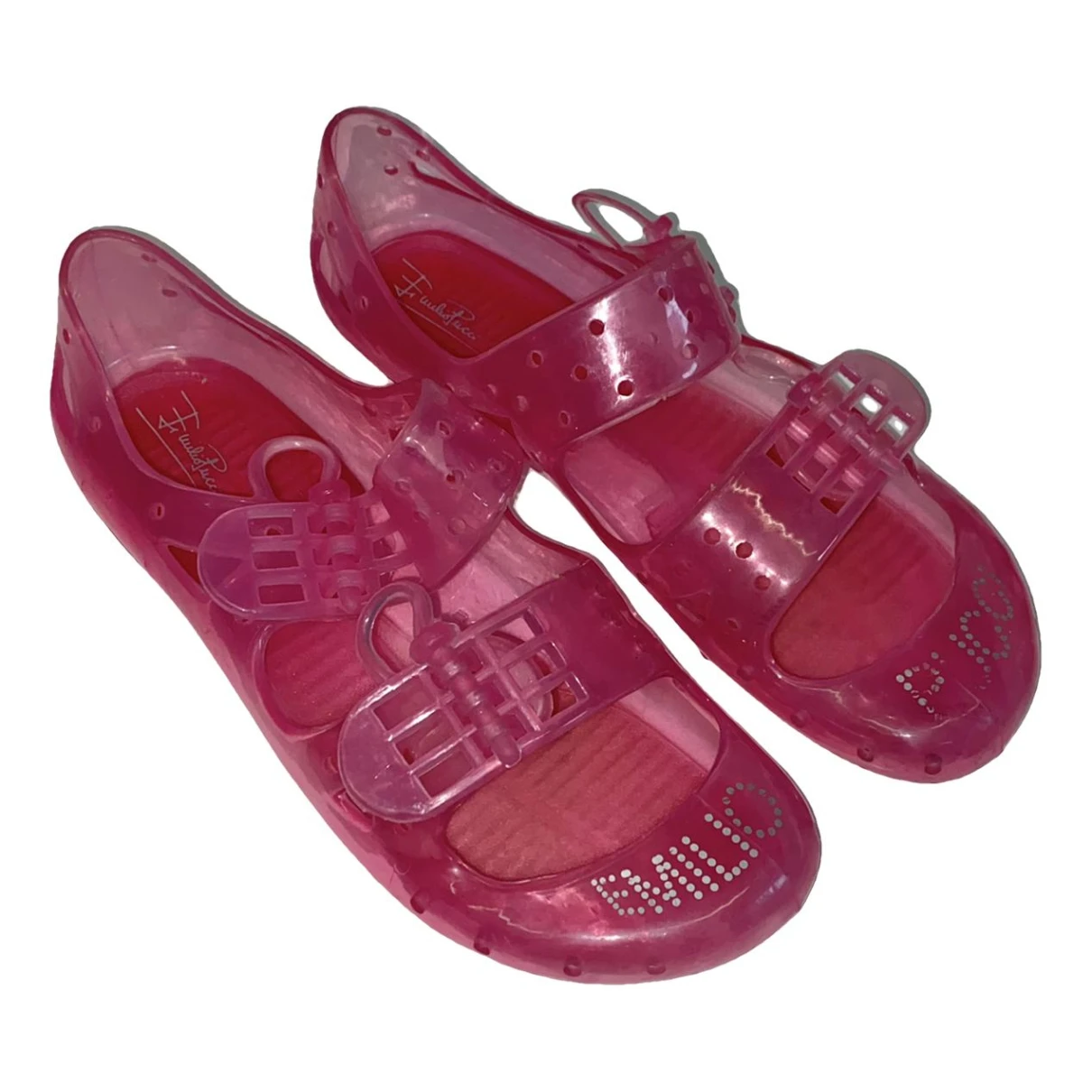 Pre-owned Emilio Pucci Flats In Pink
