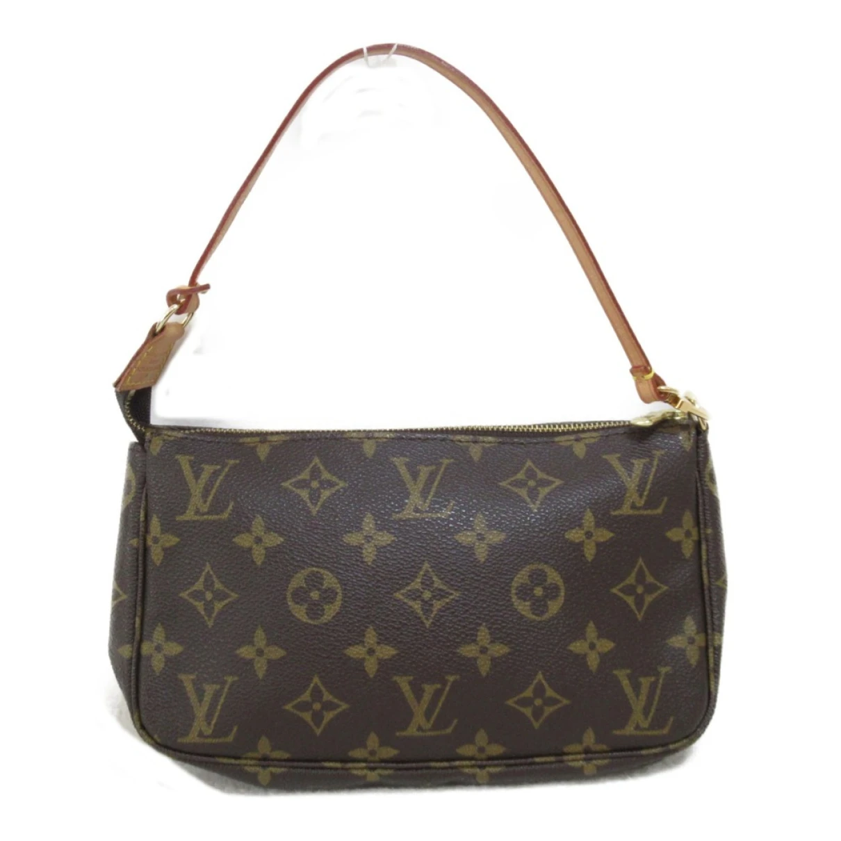 Pre-owned Louis Vuitton Pochette Accessoire Leather Mini Bag In Brown