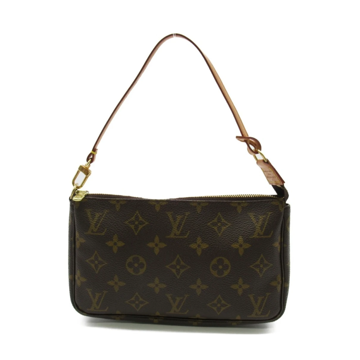 Pre-owned Louis Vuitton Pochette Accessoire Leather Mini Bag In Brown