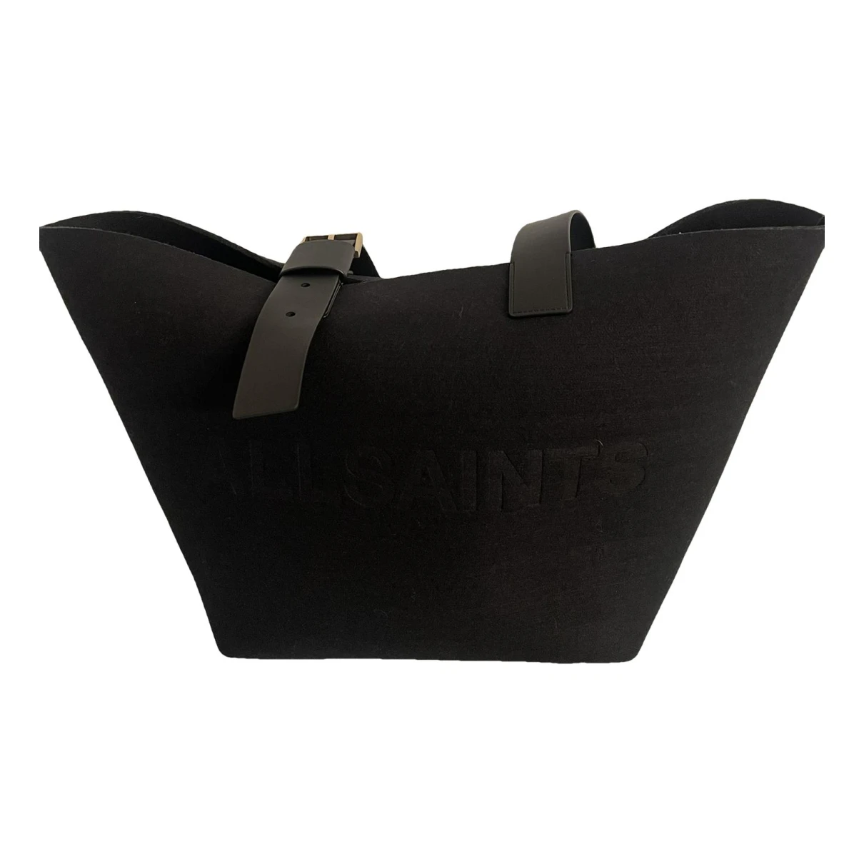 Pre-owned Allsaints Cloth Handbag In Black