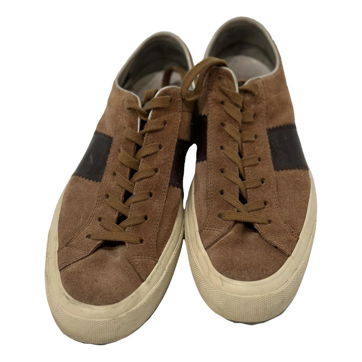 Pre-owned Tom Ford Low Trainers In Brown