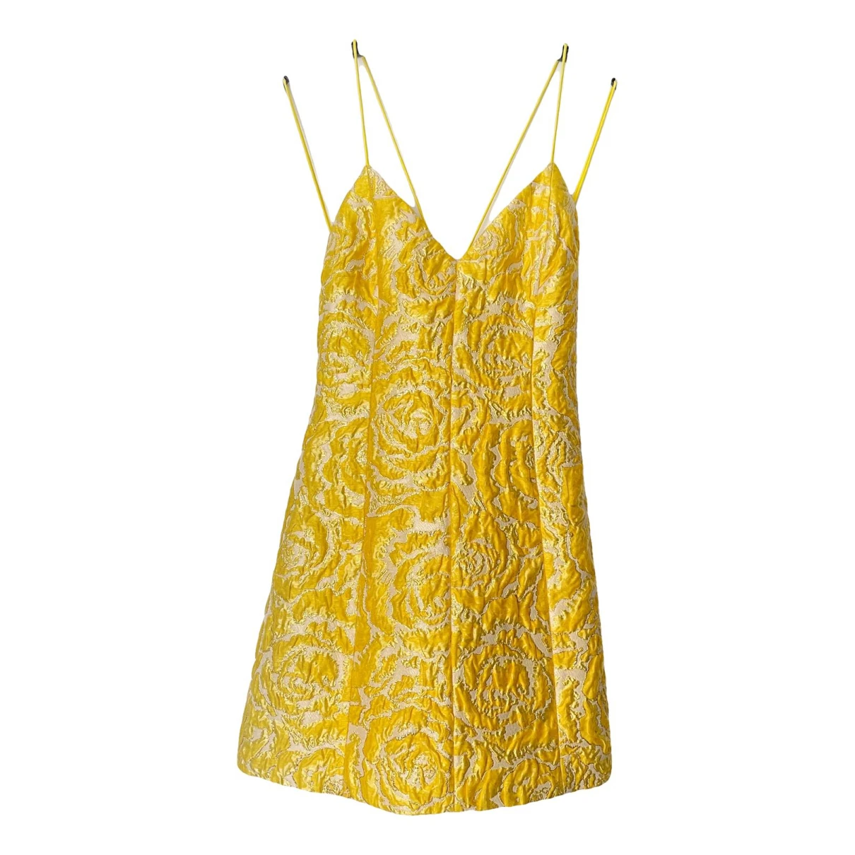 Pre-owned Alice And Olivia Mini Dress In Yellow