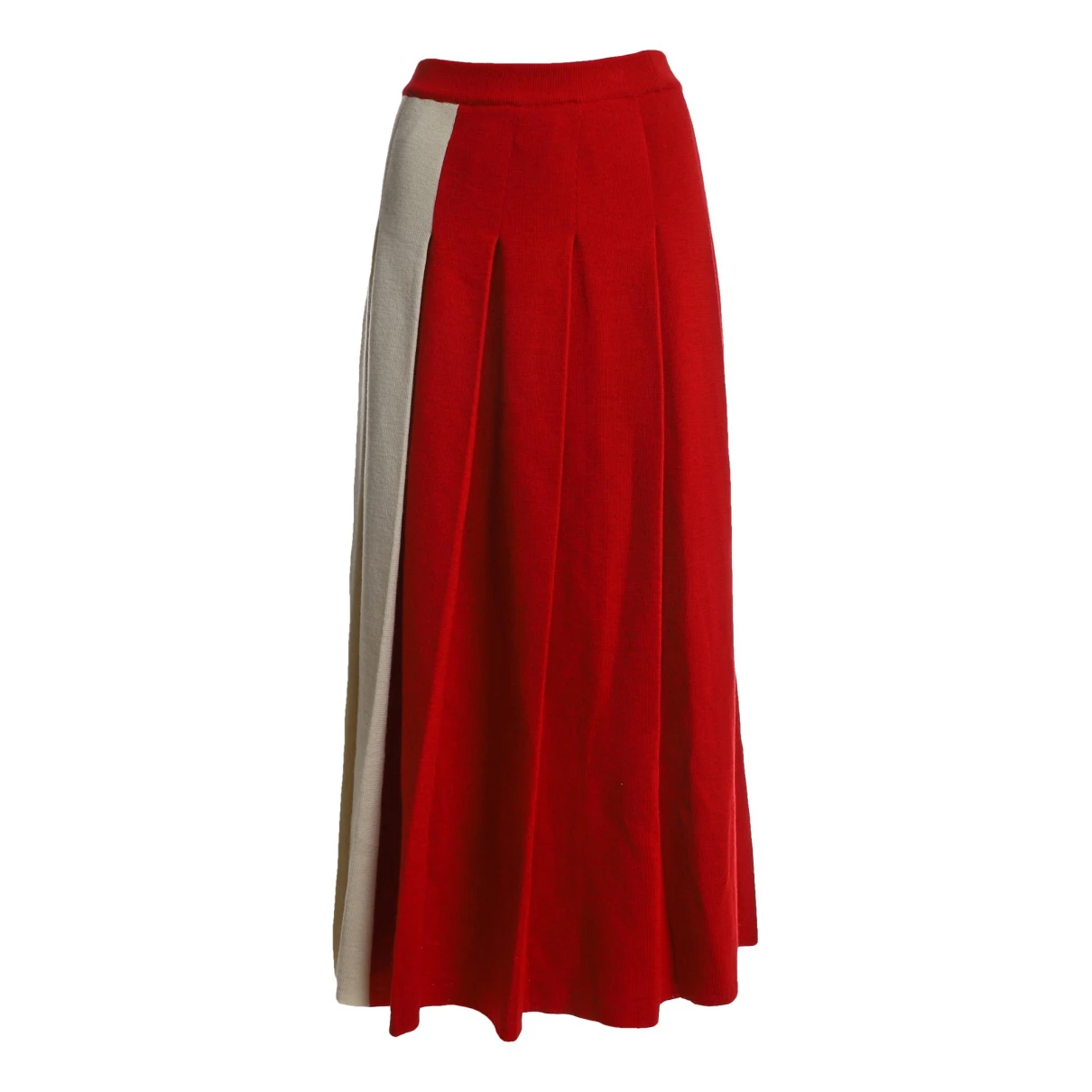 Pre-owned Gucci Wool Mid-length Skirt In Ecru
