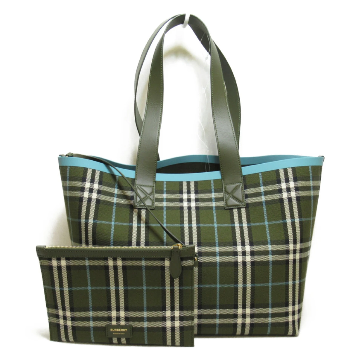 Pre-owned Burberry Tote In Green