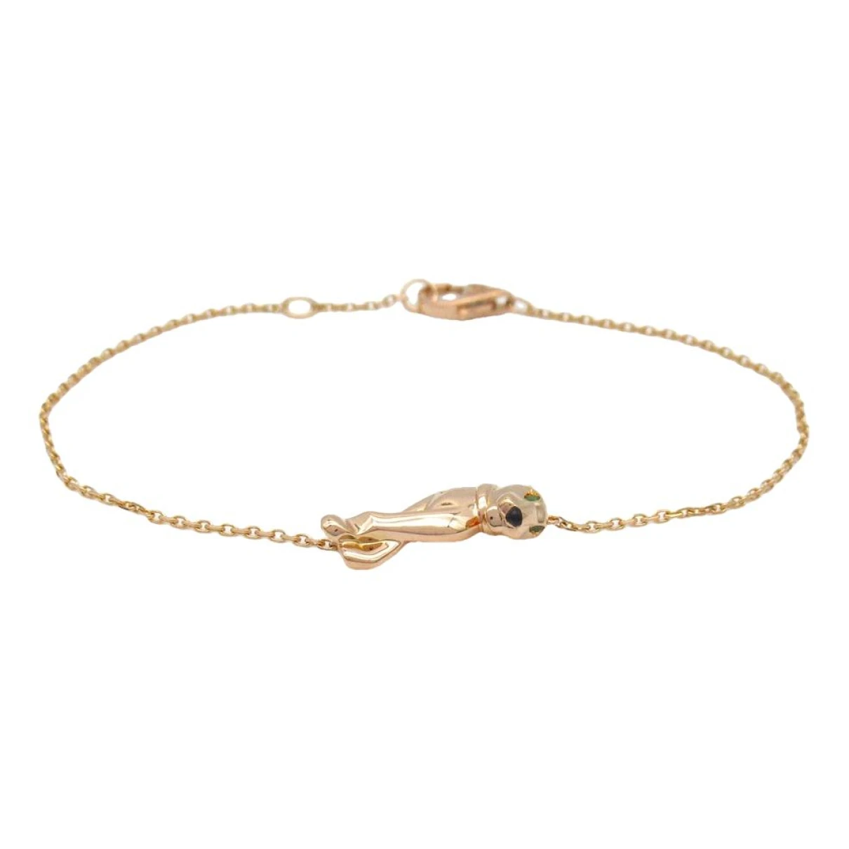Pre-owned Cartier C Pink Gold Bracelet In Green