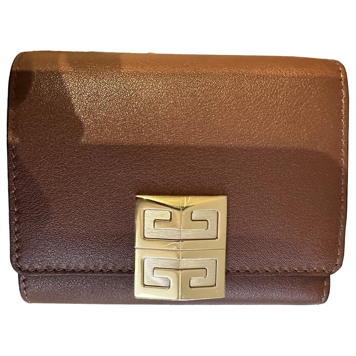 Pre-owned Givenchy Leather Wallet In Camel