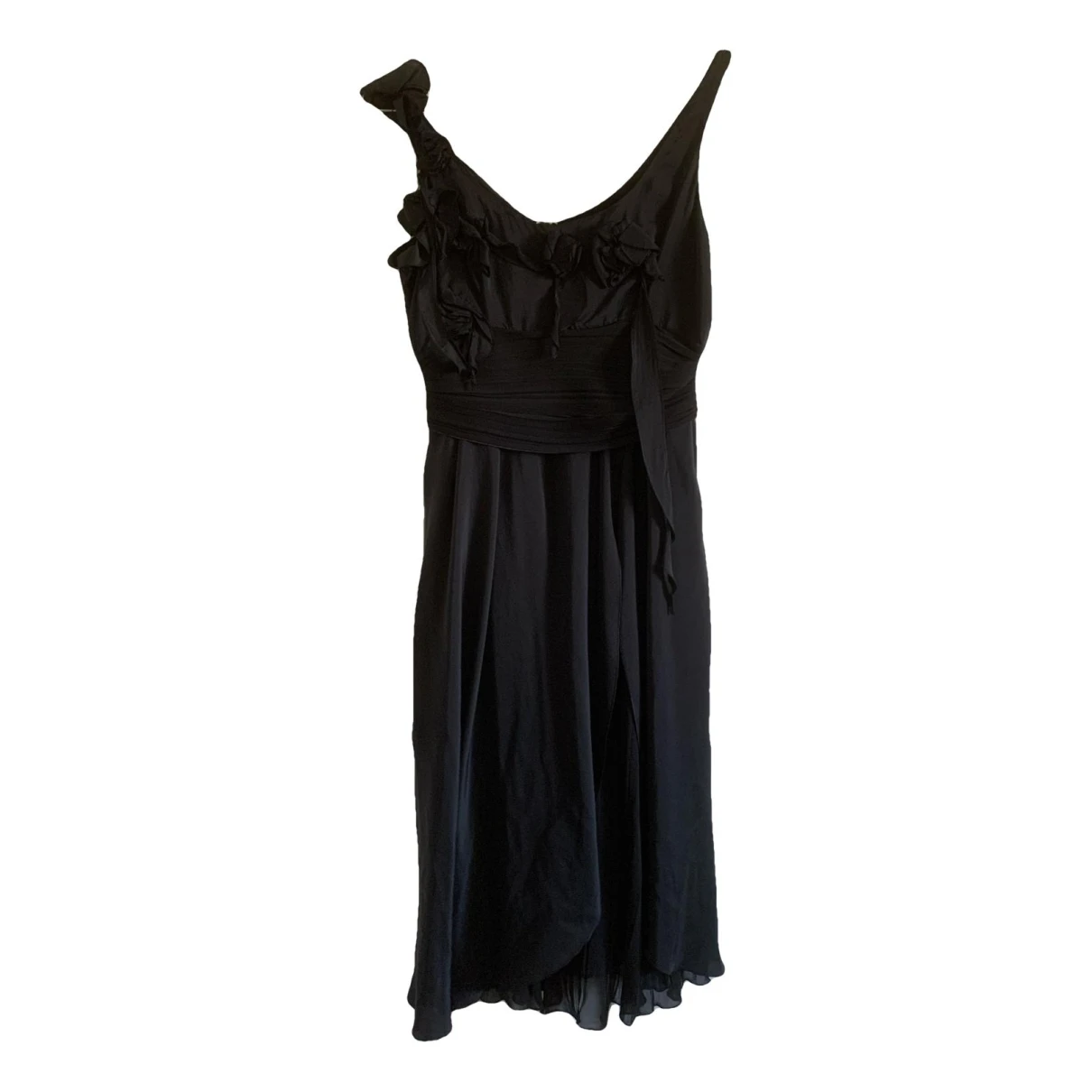 Pre-owned Emporio Armani Silk Dress In Black