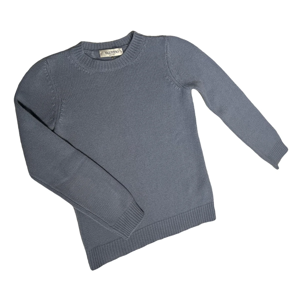 Pre-owned Valentino Cashmere Sweatshirt In Blue