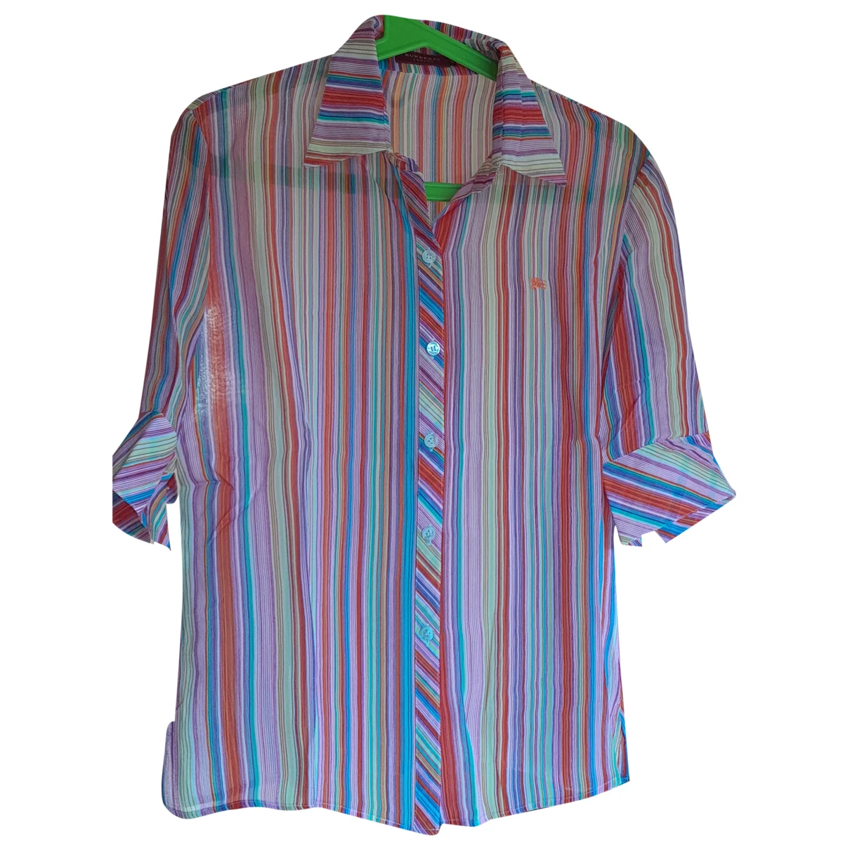 Pre-owned Burberry Linen Blouse In Multicolour