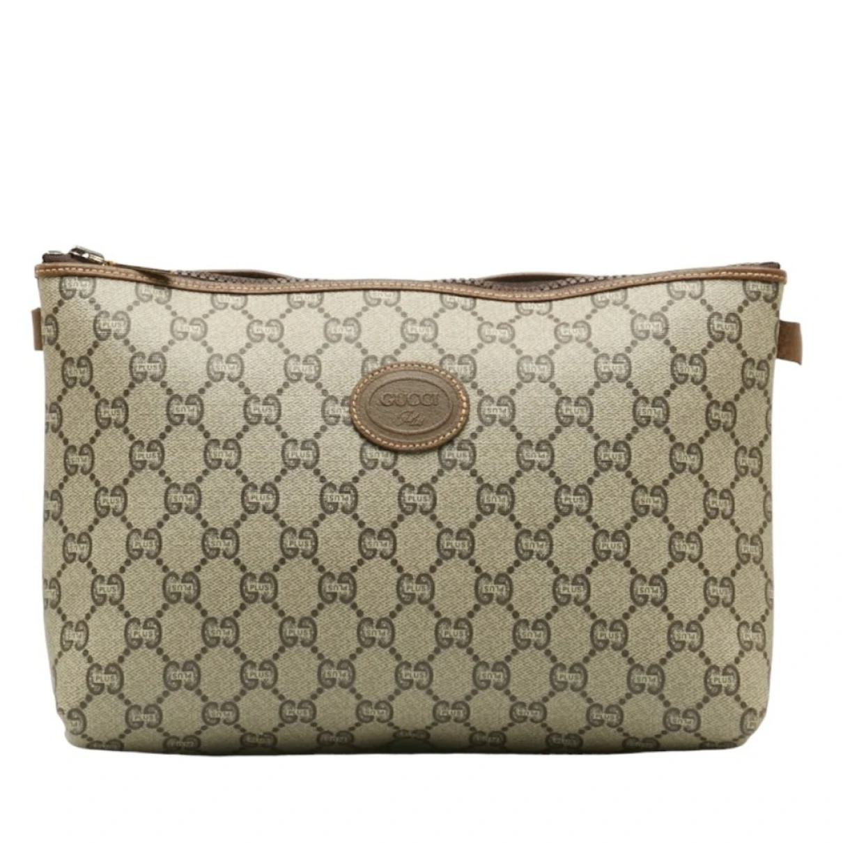 Pre-owned Gucci Cloth Satchel In Beige