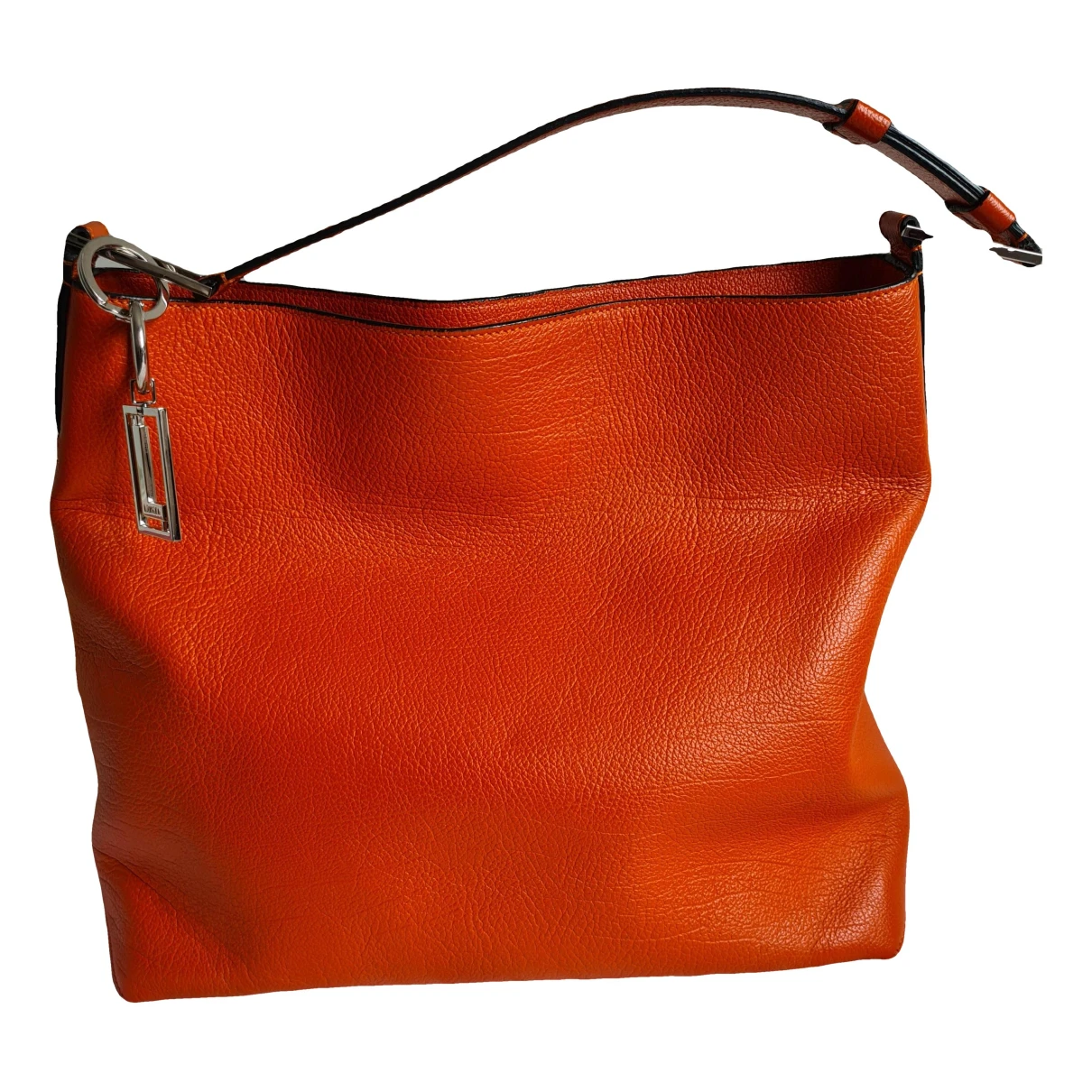 Pre-owned Lancel Leather Handbag In Orange