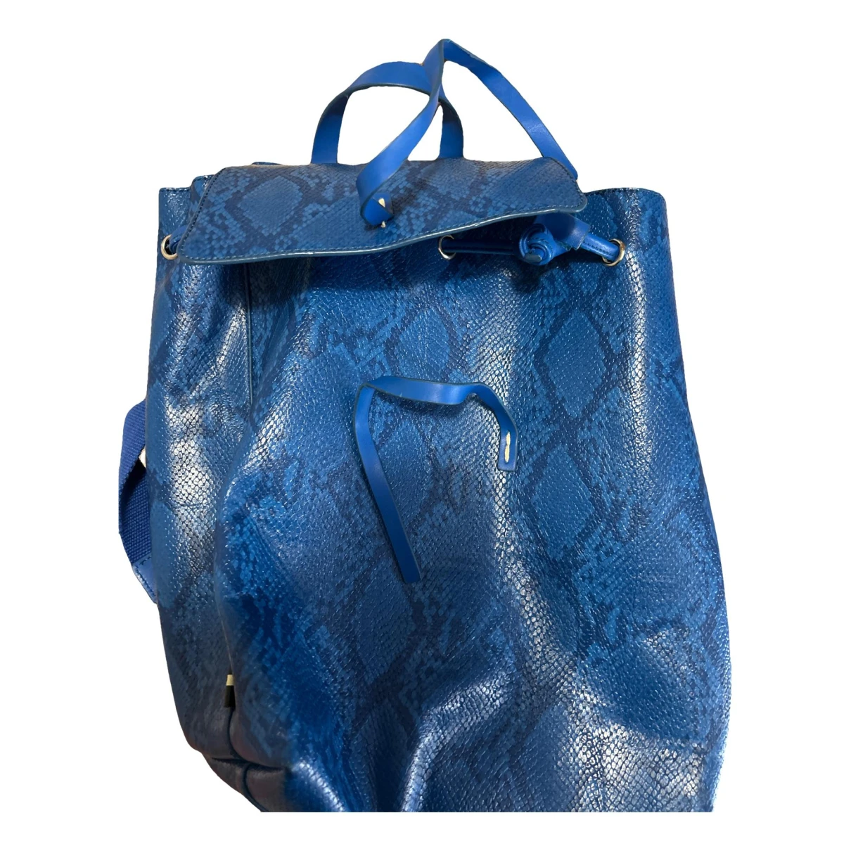 Pre-owned Maliparmi Leather Backpack In Blue