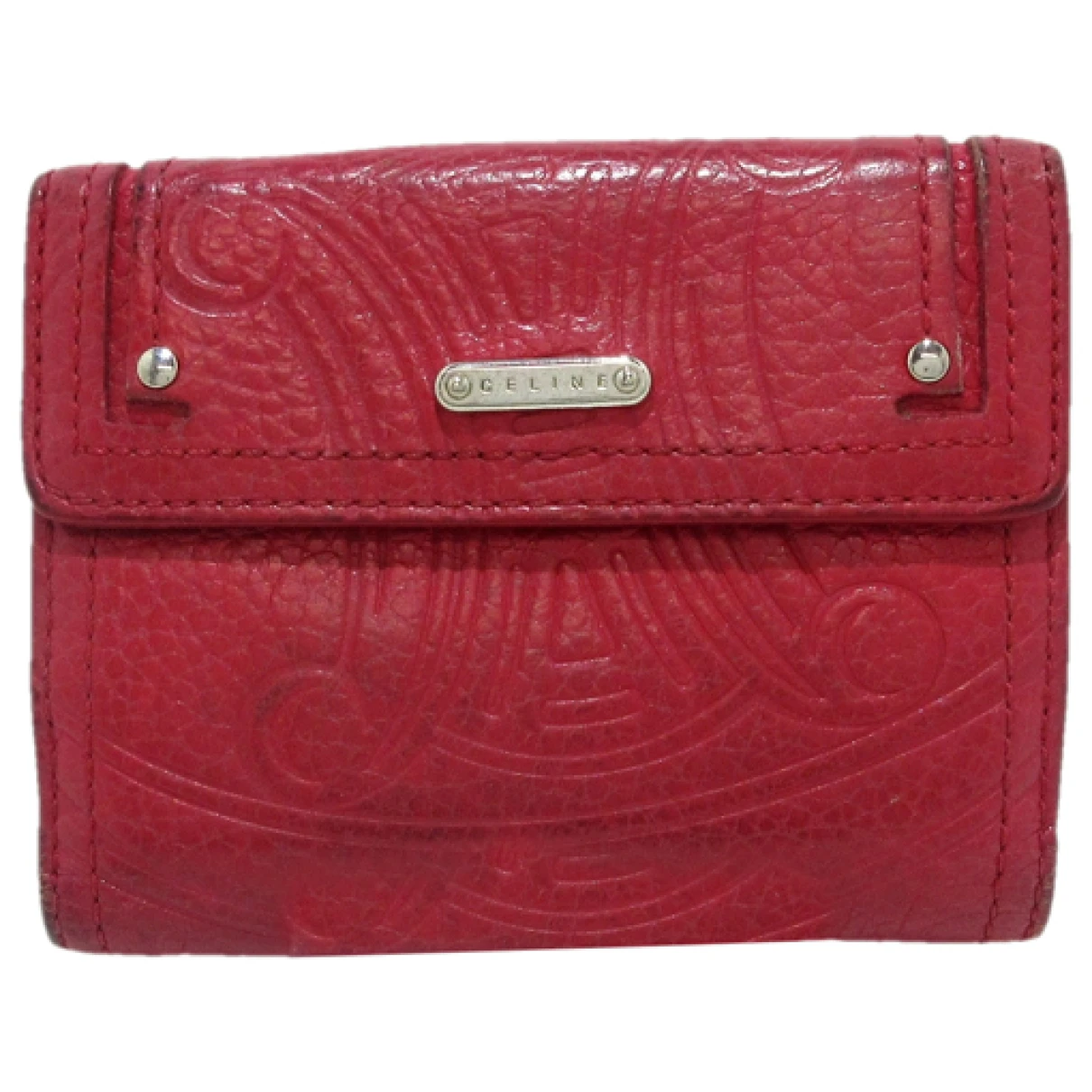 Pre-owned Celine Leather Purse In Red