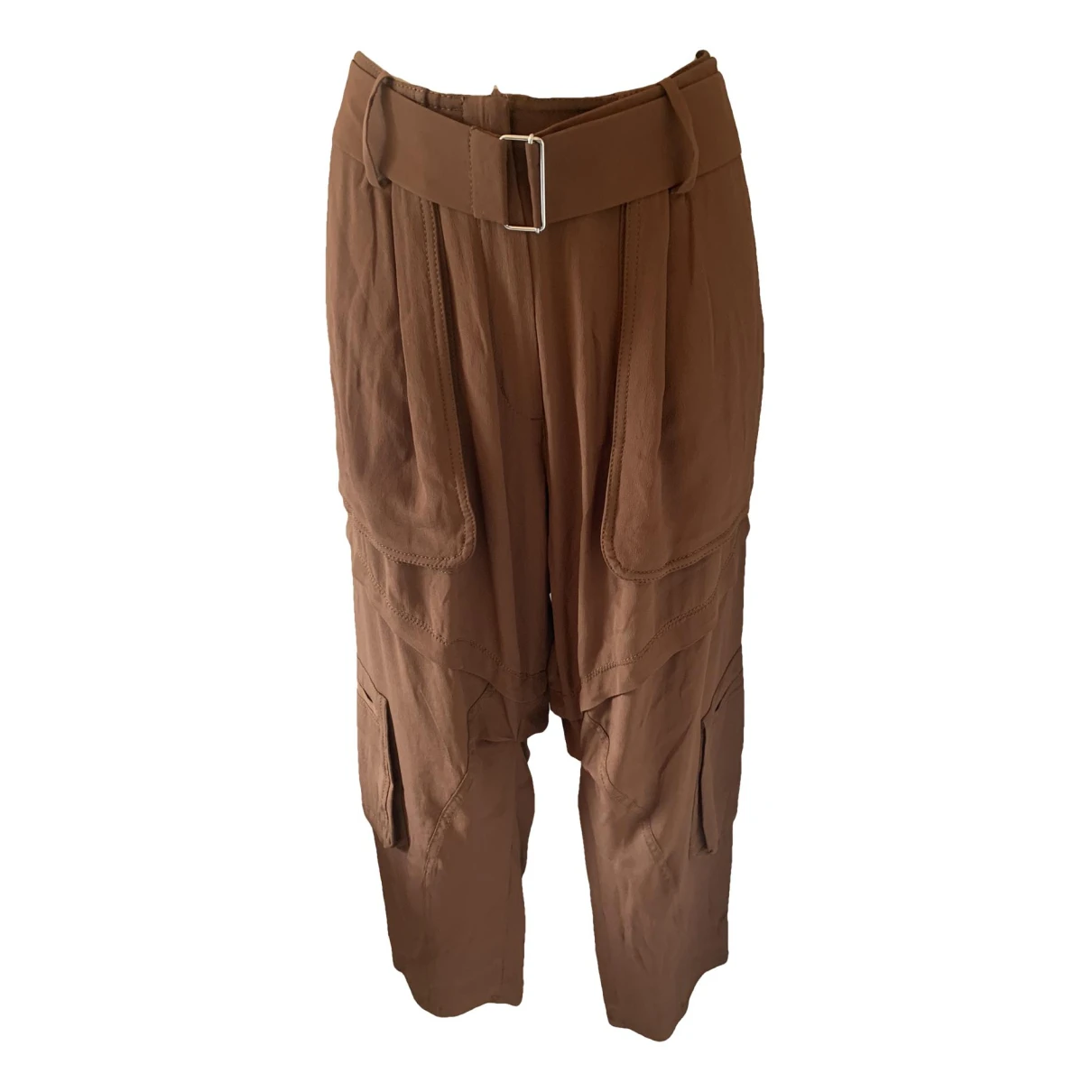 Pre-owned N°21 Straight Pants In Brown