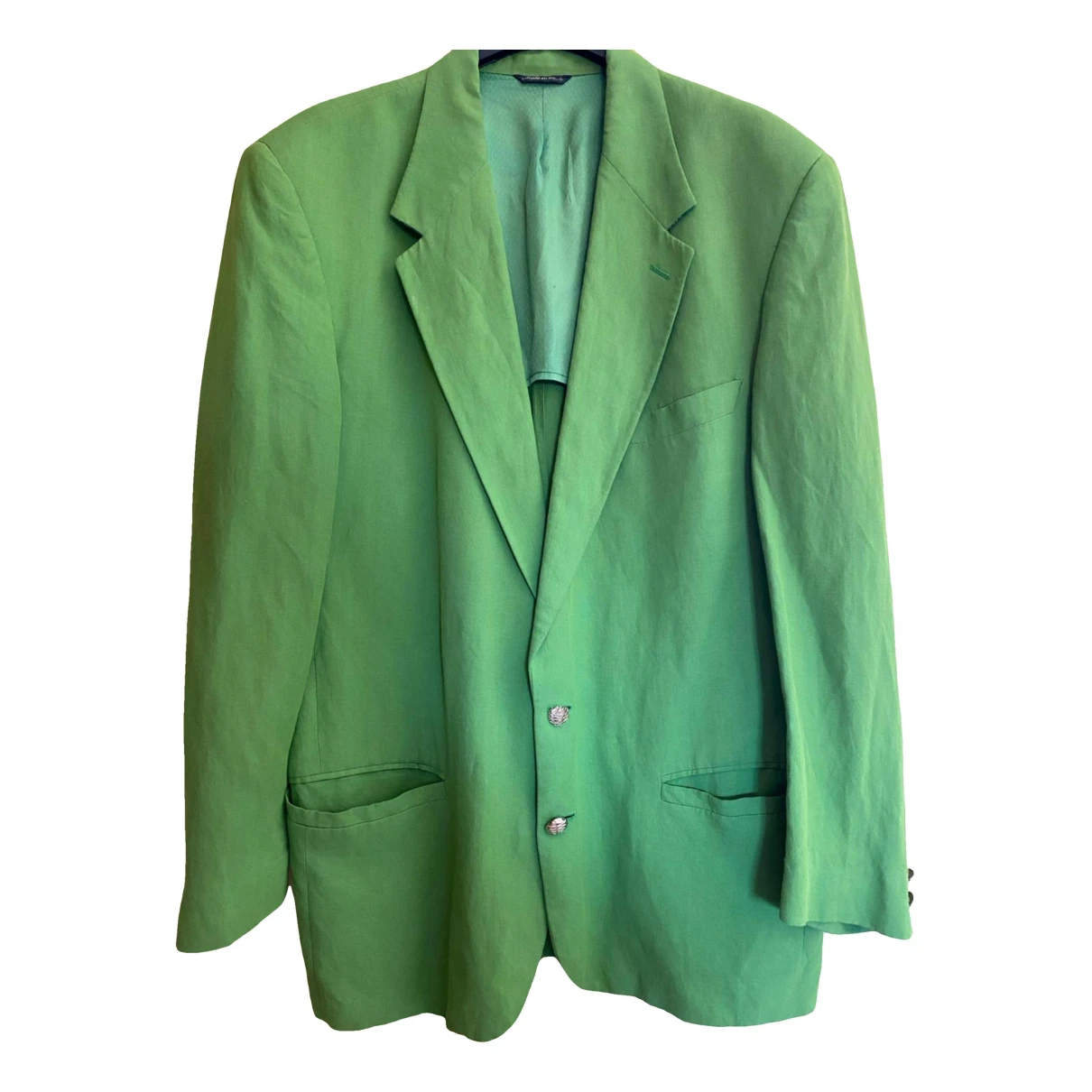 Pre-owned Versace Linen Vest In Green