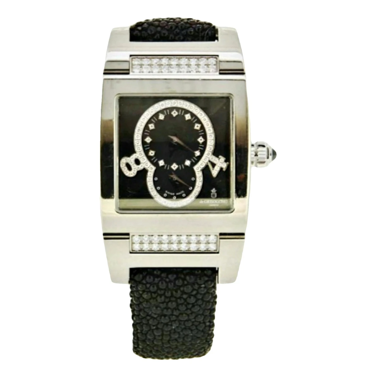 Pre-owned De Grisogono White Gold Watch In Black