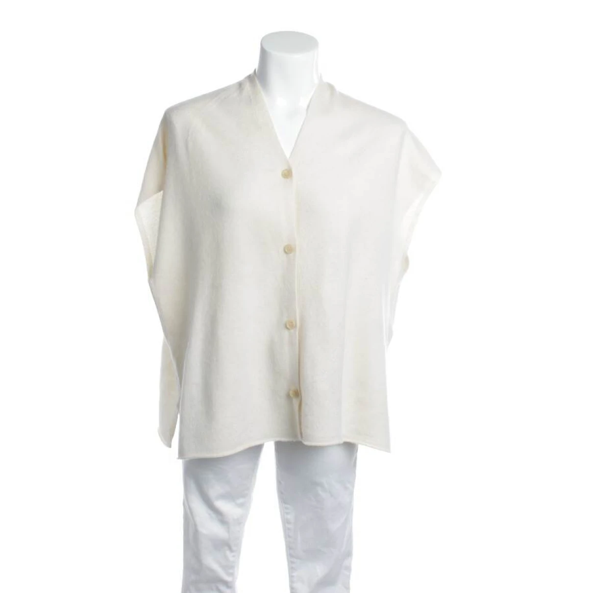 Pre-owned Allude Wool Vest In White