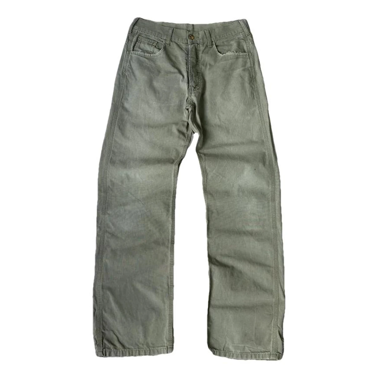 Pre-owned Carhartt Jeans In Khaki