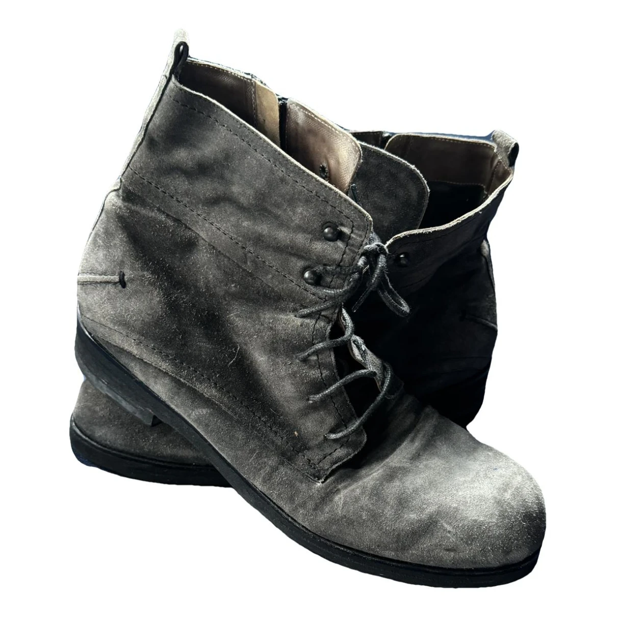 Pre-owned Costume National Boots In Grey