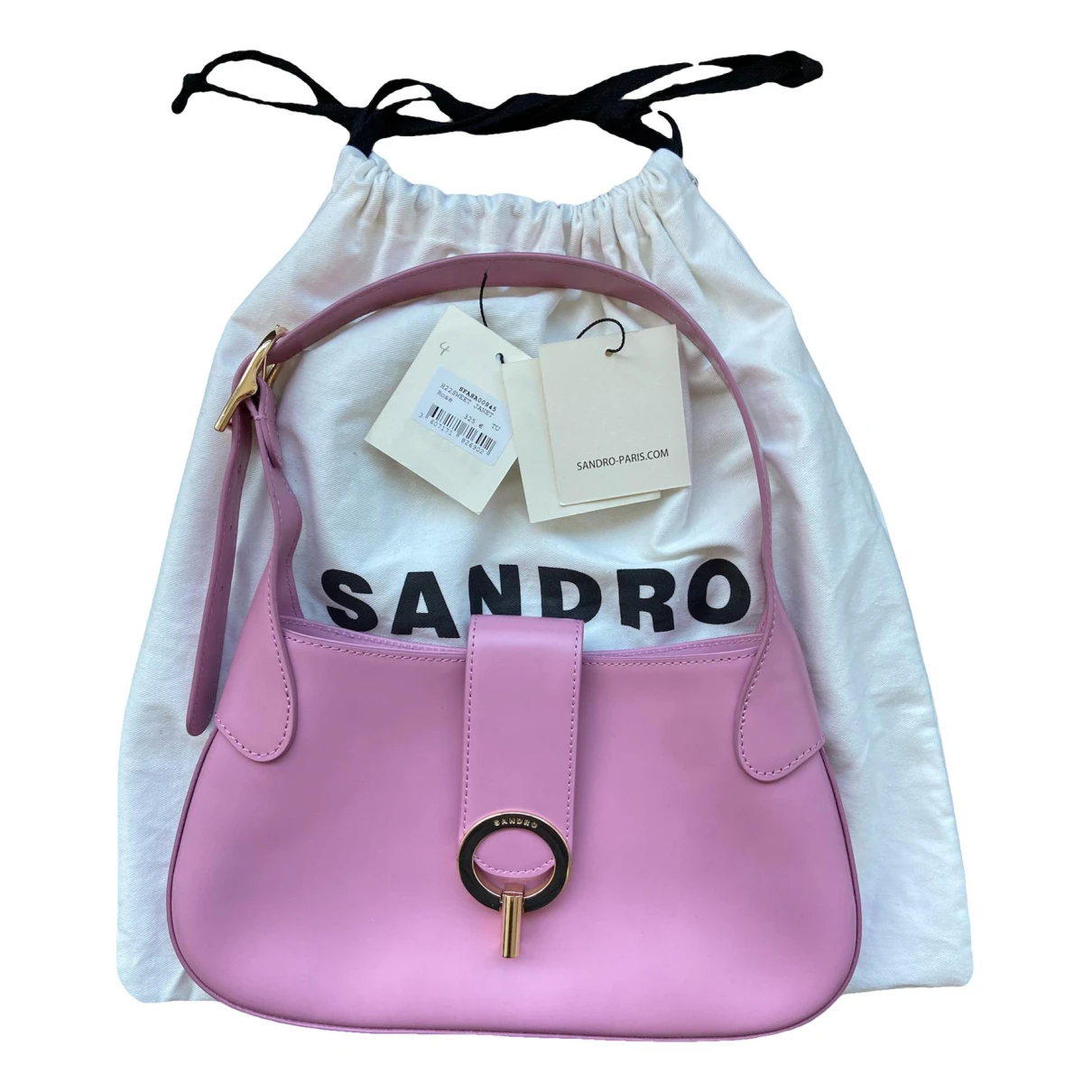 Pre-owned Sandro Leather Bag In Pink