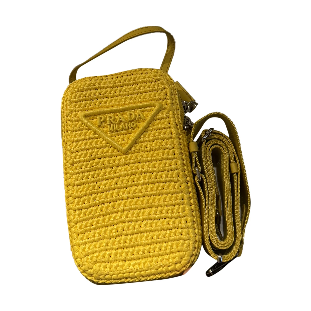Pre-owned Prada Small Bag In Yellow