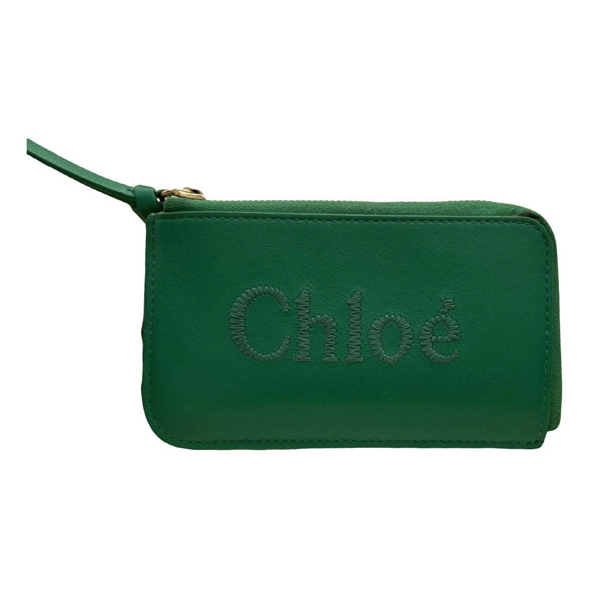 Pre-owned Chloé Leather Wallet In Green