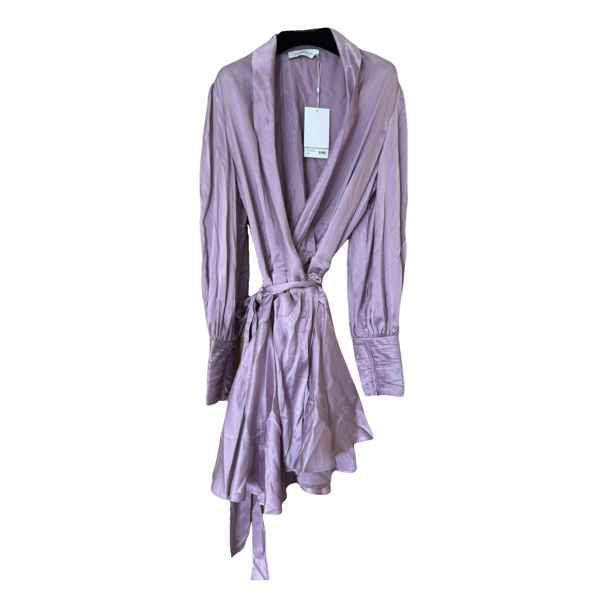 Pre-owned Zimmermann Silk Mini Dress In Purple