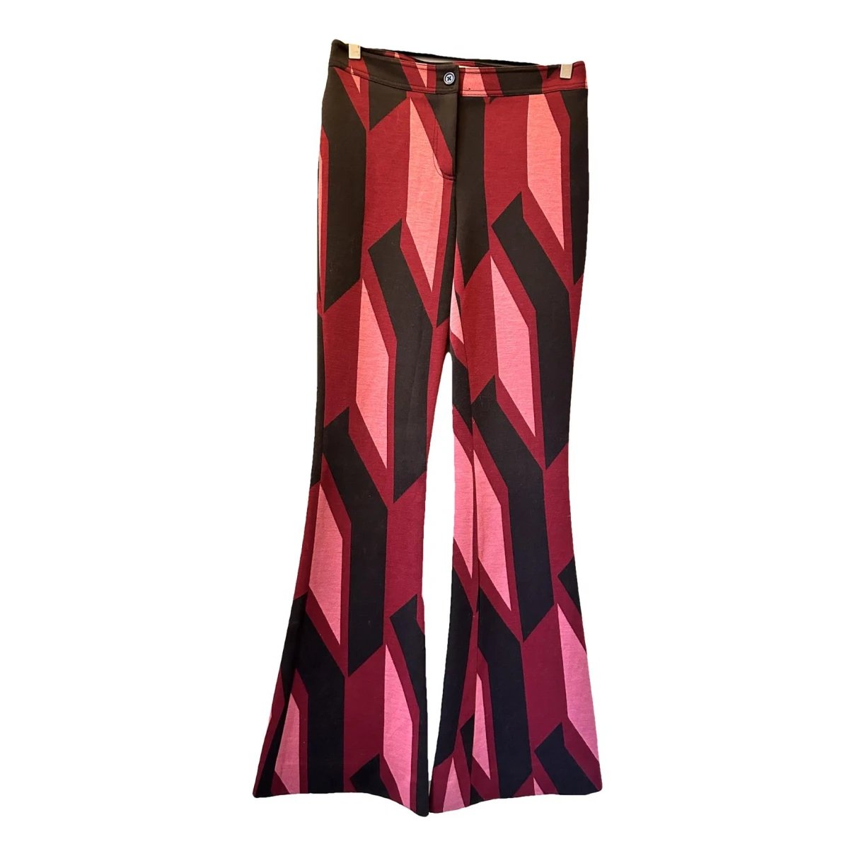 Pre-owned Diane Von Furstenberg Wool Large Pants In Multicolour