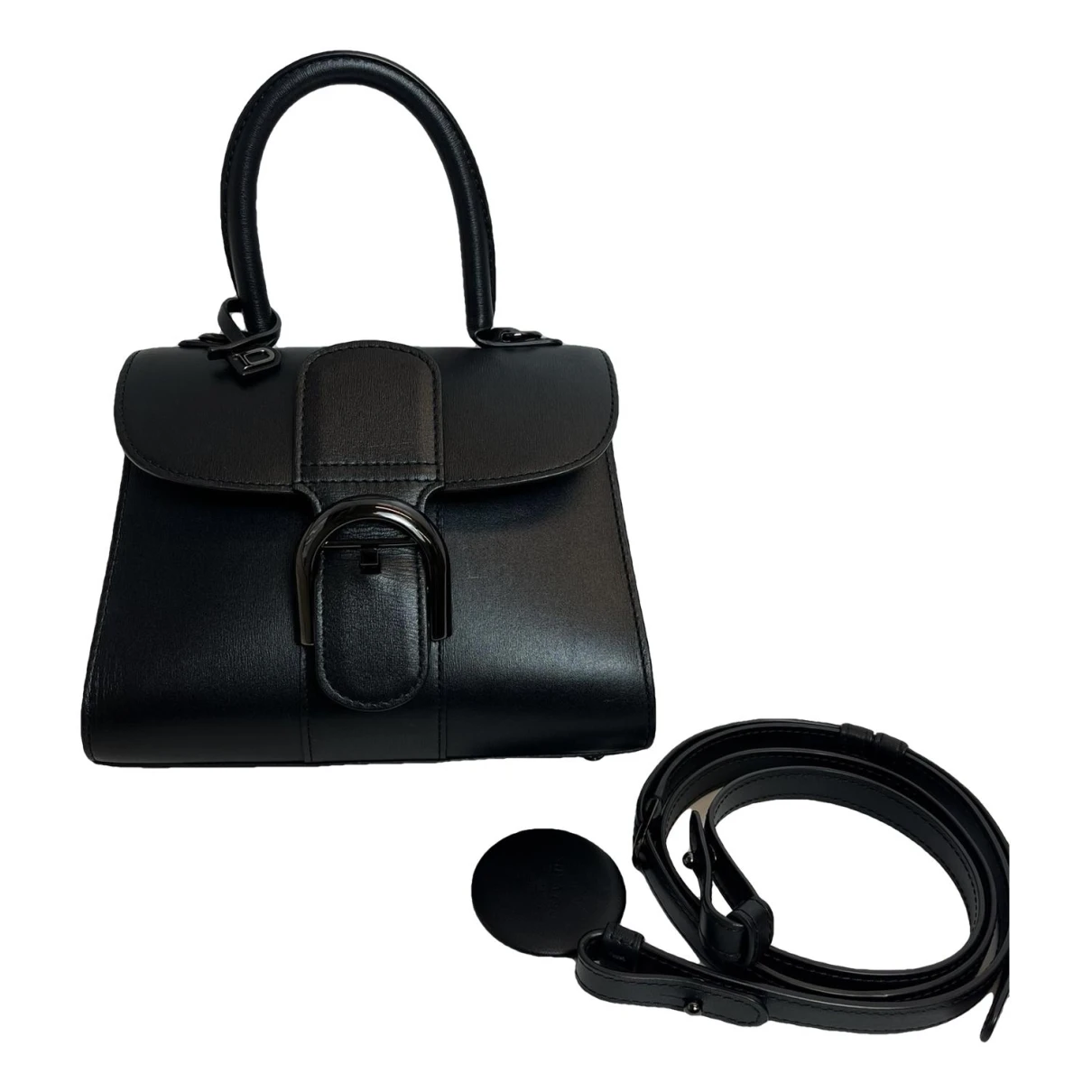 Pre-owned Delvaux Brillant Leather Bag In Black