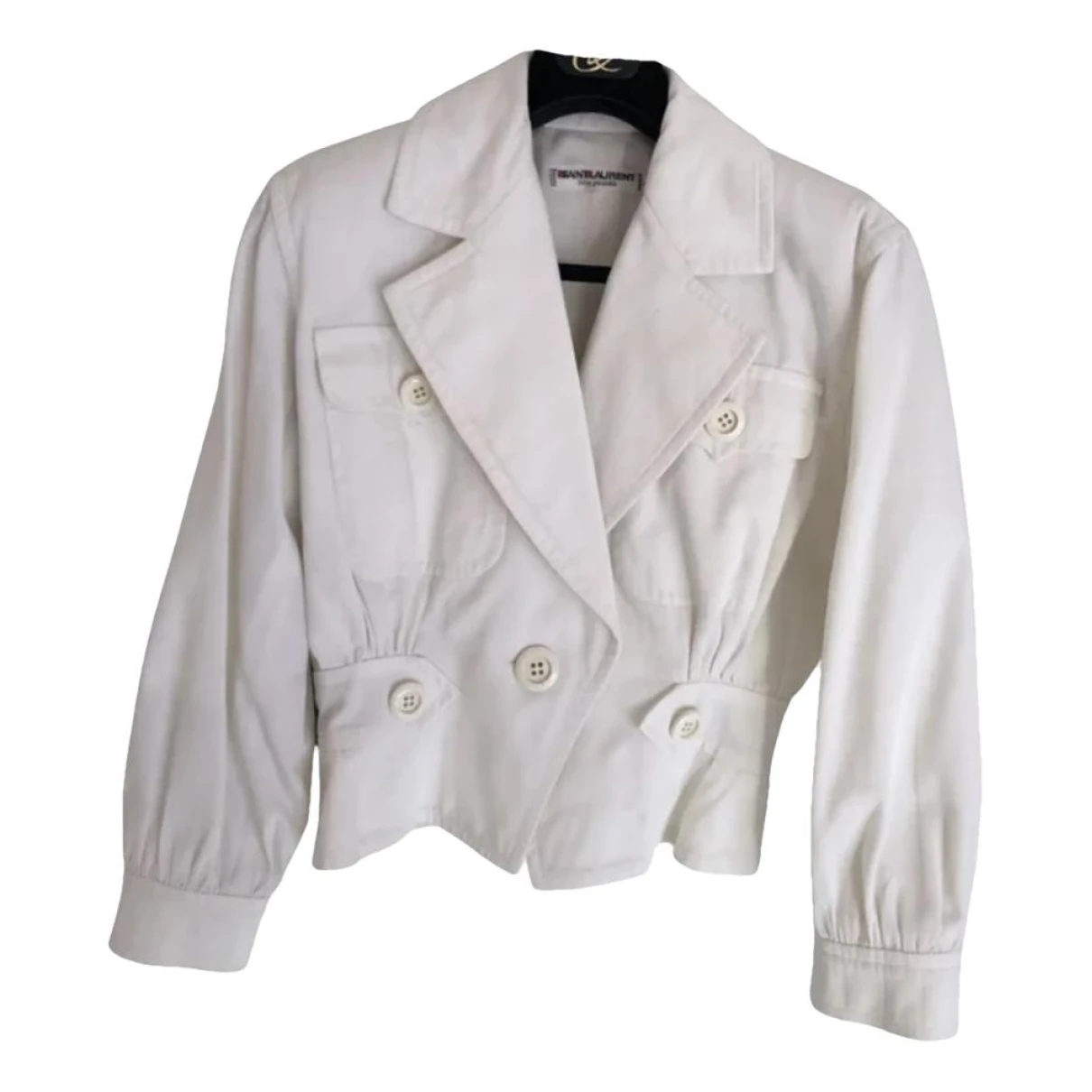 Pre-owned Saint Laurent Short Vest In White