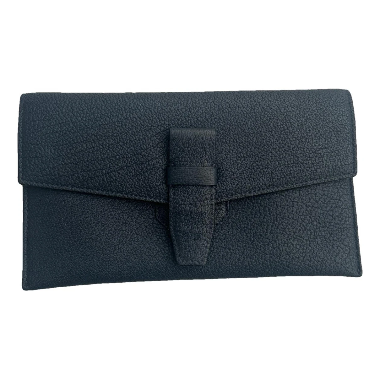Pre-owned Lancel Enveloppe Leather Wallet In Blue