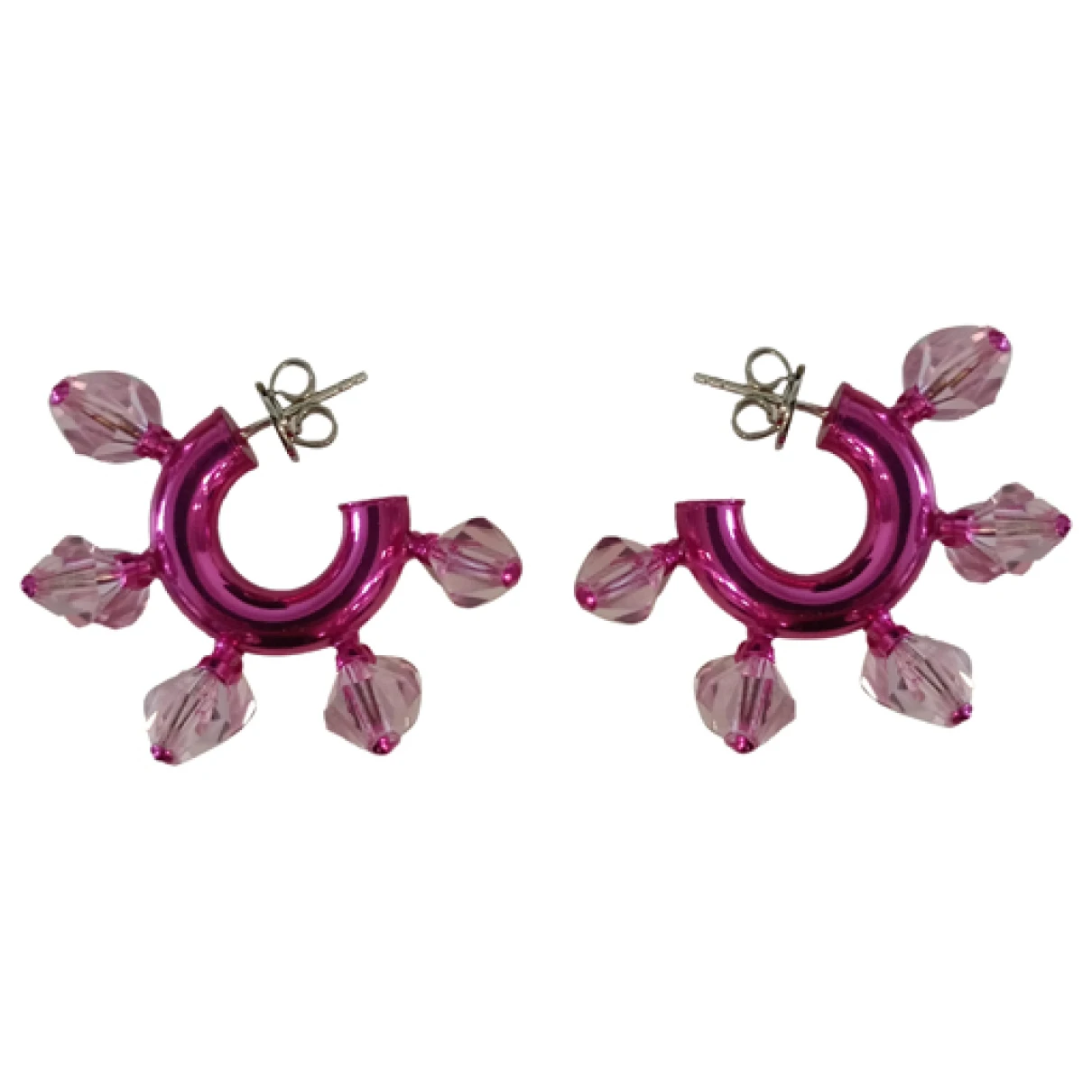 Pre-owned Hugo Kreit Earrings In Pink