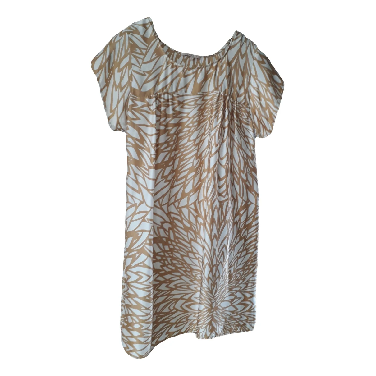 Pre-owned Sandro Silk Dress In Gold
