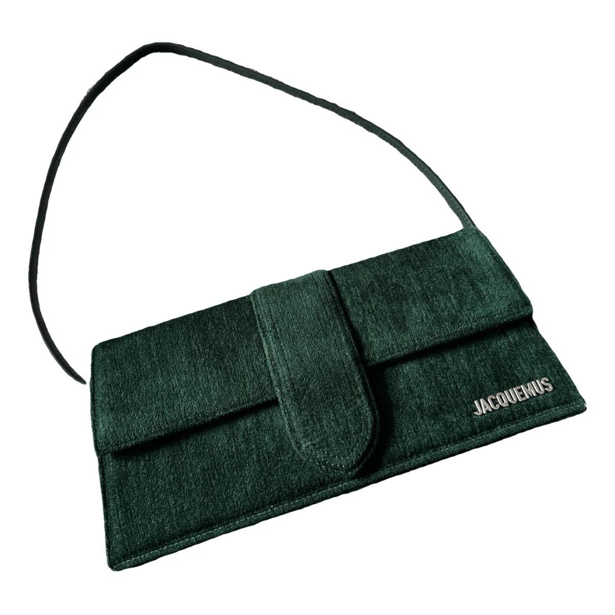 Pre-owned Jacquemus Bambimou Velvet Handbag In Green