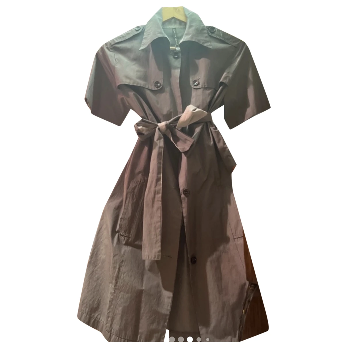 Pre-owned Manila Grace Trench Coat In Grey