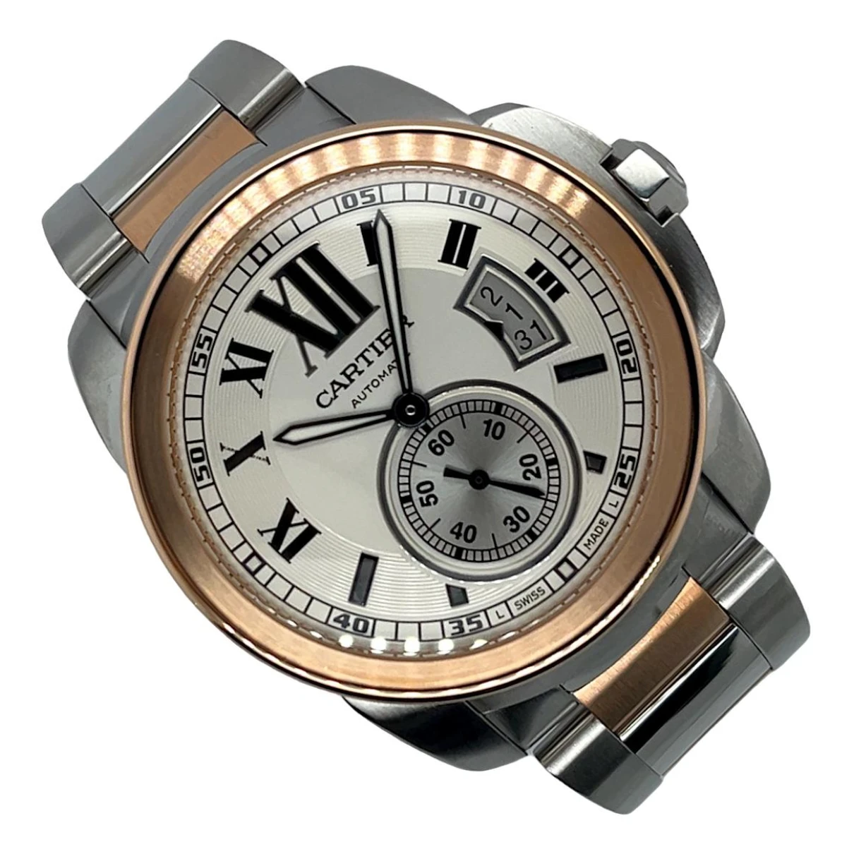 Pre-owned Cartier Calibre Pink Gold Watch