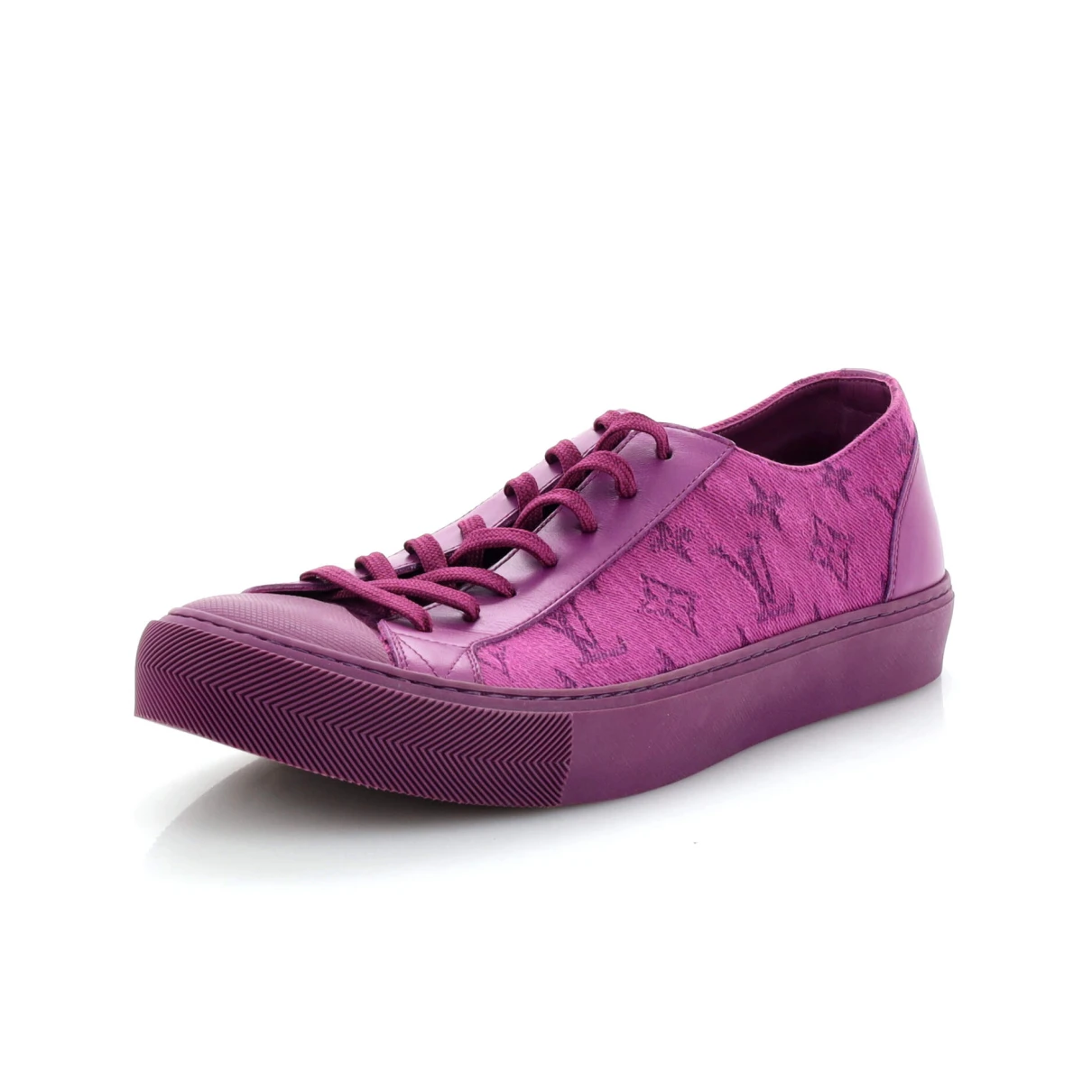 Pre-owned Louis Vuitton Cloth Trainers In Purple