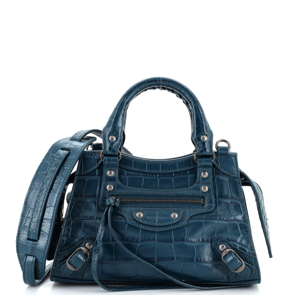 Pre-owned Balenciaga Leather Crossbody Bag In Blue