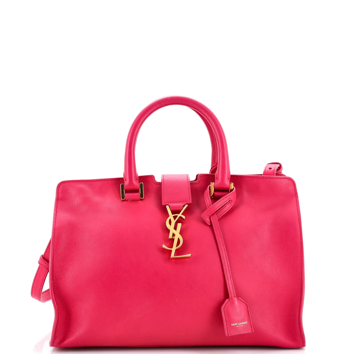 Pre-owned Saint Laurent Leather Tote In Pink