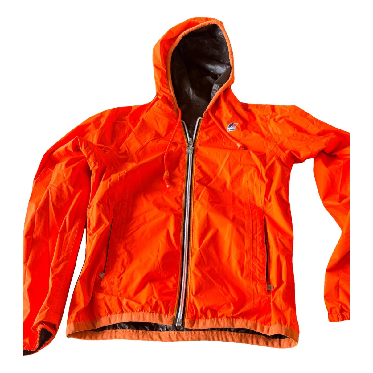 Pre-owned K-way Short Vest In Orange