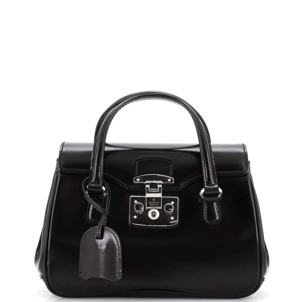 Pre-owned Gucci Leather Satchel In Black