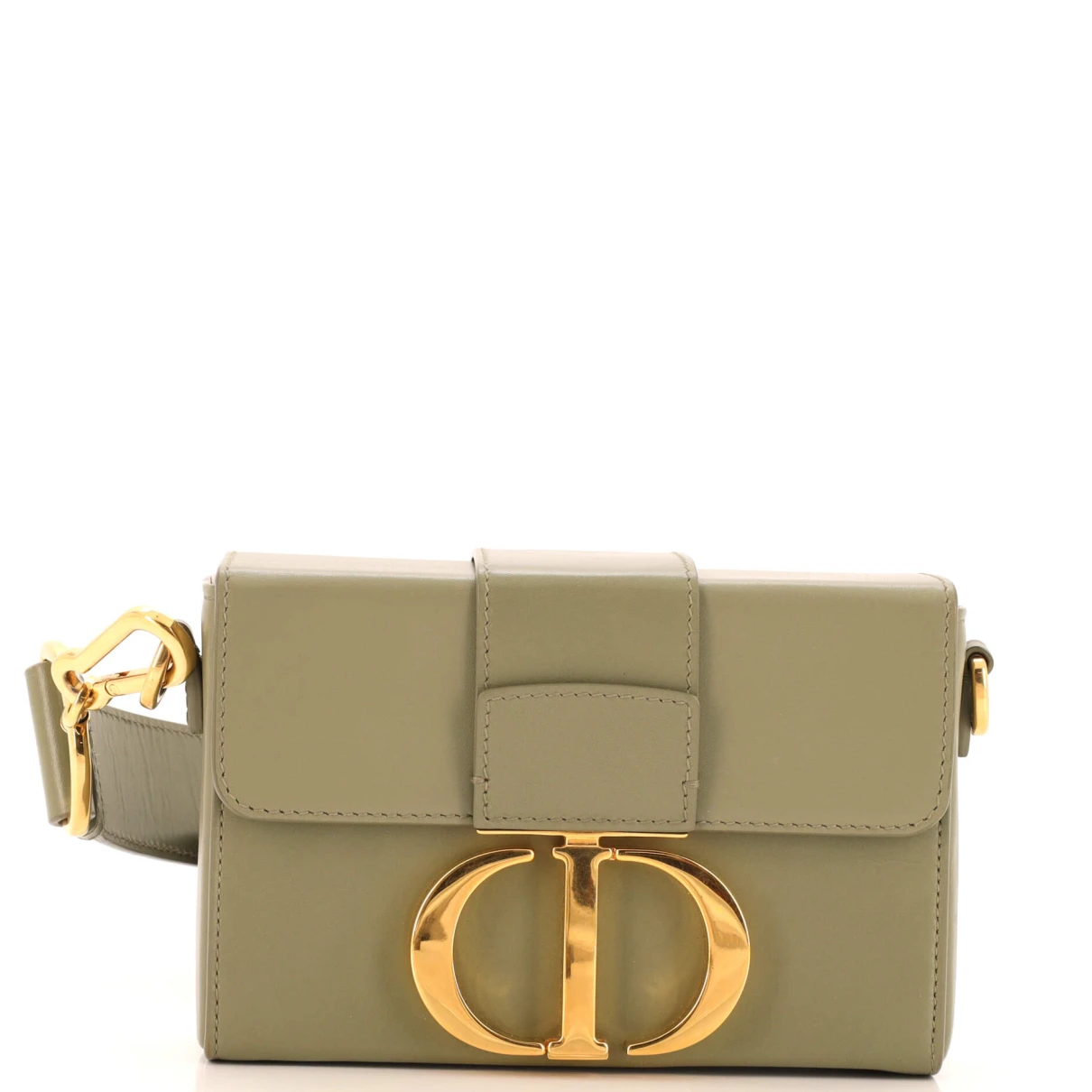 Pre-owned Dior Leather Crossbody Bag In Green