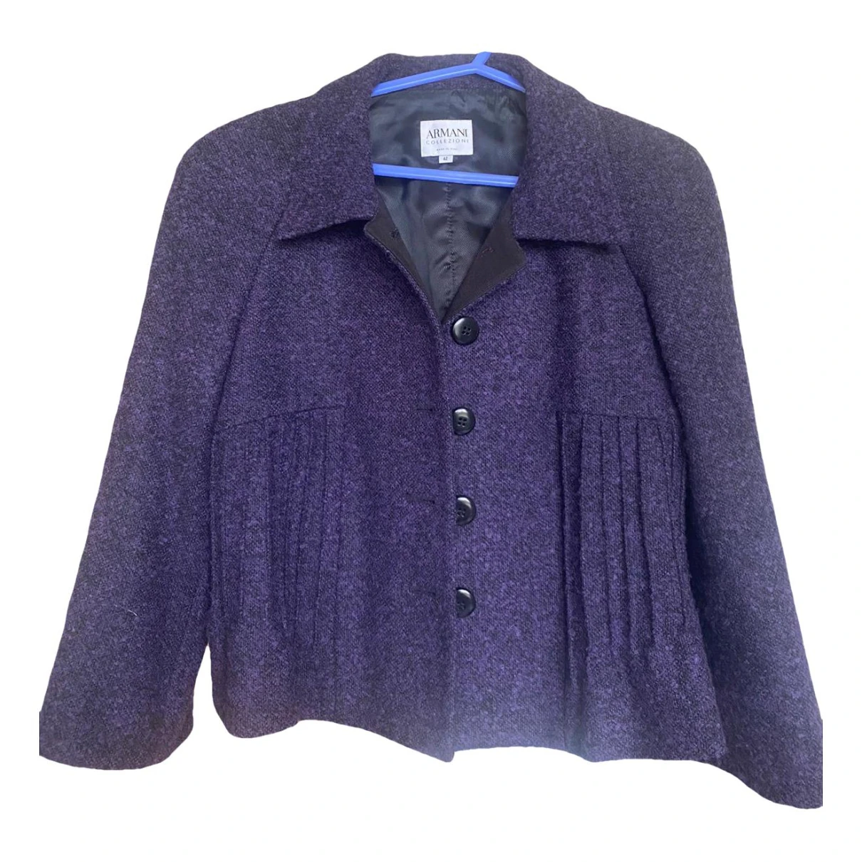 Pre-owned Armani Collezioni Wool Jacket In Purple