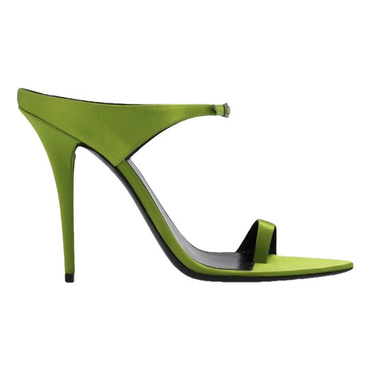 Pre-owned Saint Laurent Leather Sandal In Green