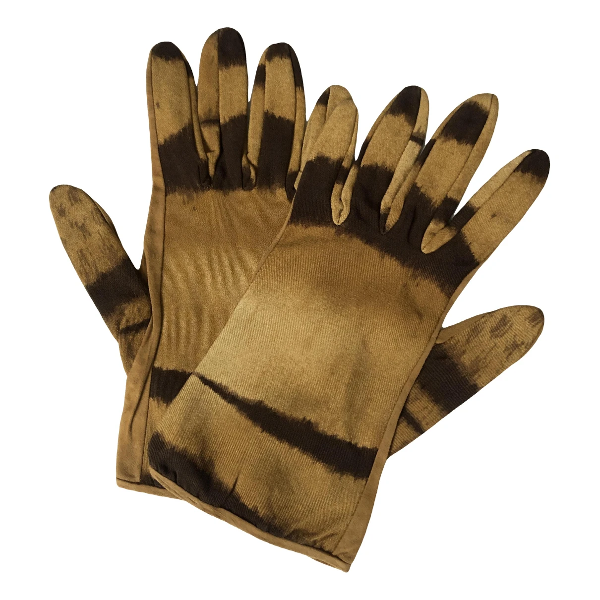 Pre-owned Valentino Garavani Leather Gloves In Camel