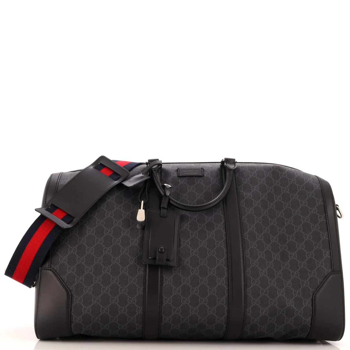 Pre-owned Gucci Cloth Satchel In Black