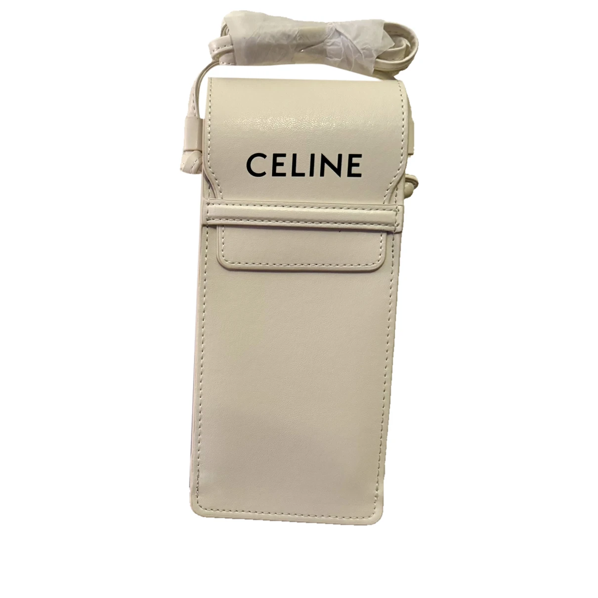 Pre-owned Celine Leather Purse In White